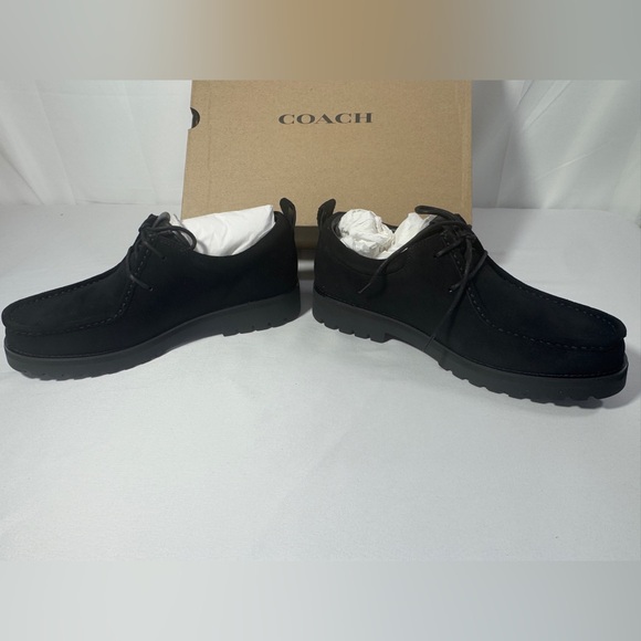 Authentic Coach Men’s Black Suede Banks Boots Shoes Sz 10.5 NEW In Box - Picture 13 of 15